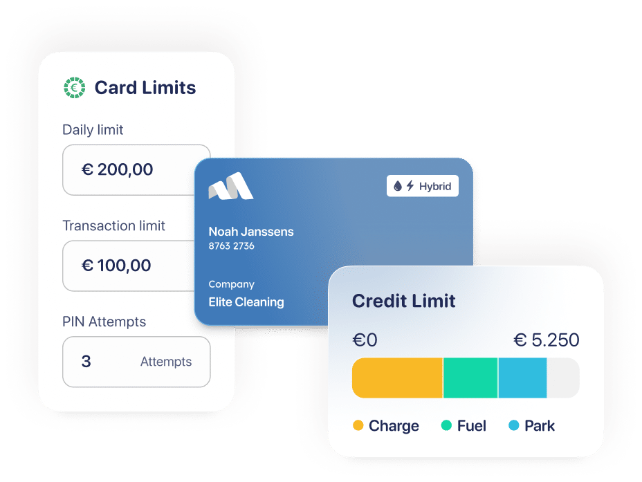 Card limits EV FUEL CHARGE